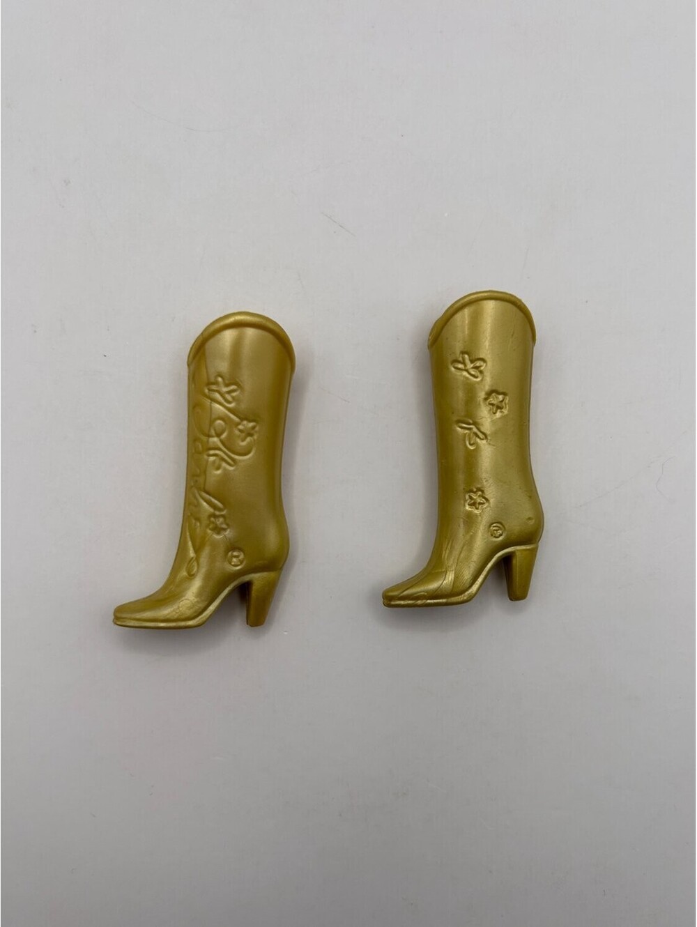 Barbie Gold Western Boots Pair FOR PARTS Split Boot